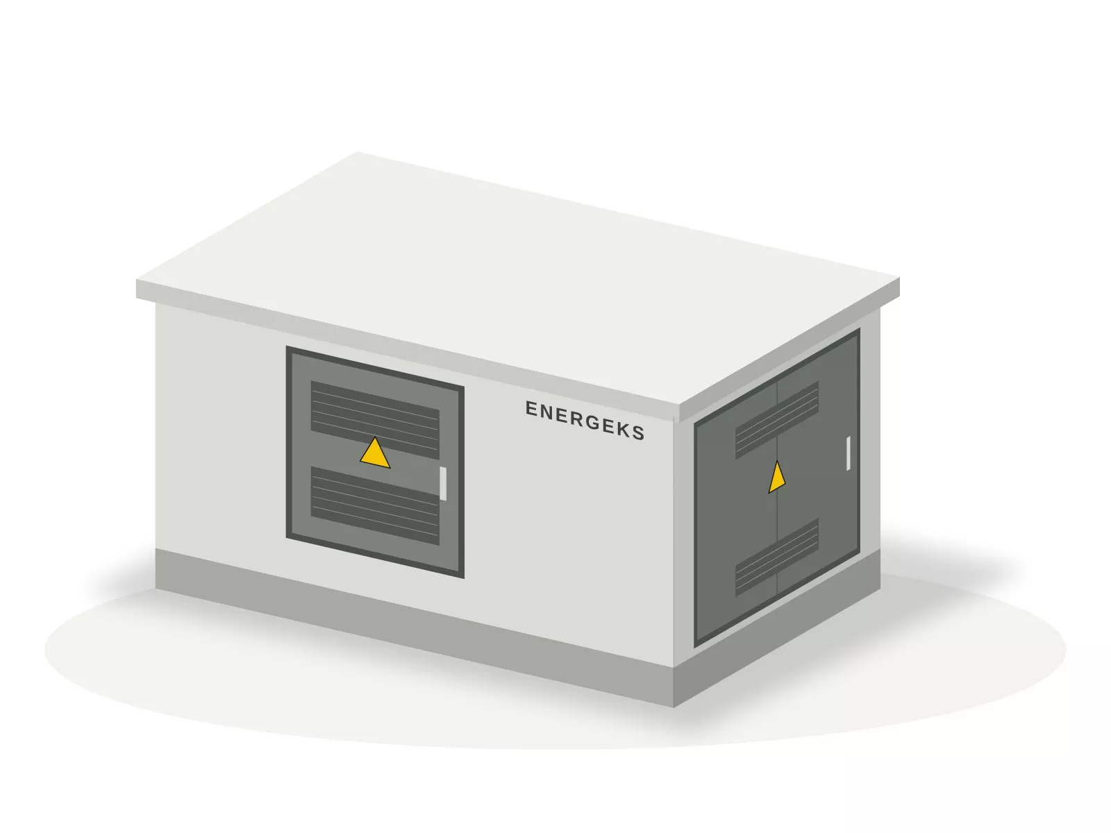 Widok: kompaktowa stacja transformatorowa z obsługą zewnętrzną Energeks 400 kVA, ENG-B400-15S-LT-06