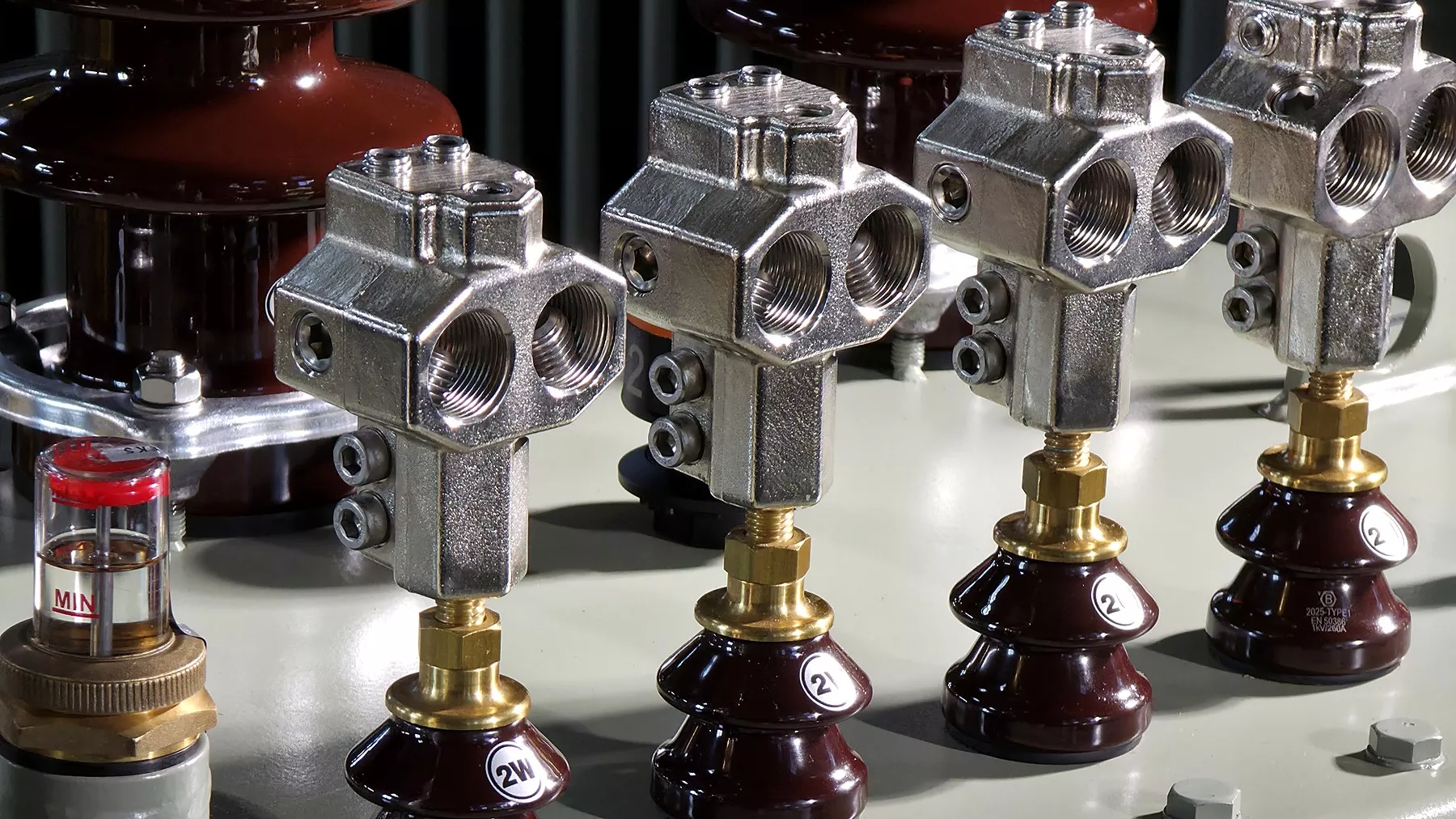 Set of four TOC-1 clamps on a MarkoEco2 transformer